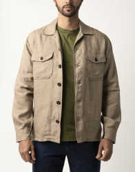 Castello d'Oro Beige Linen Safari Jacket thumbnail 3